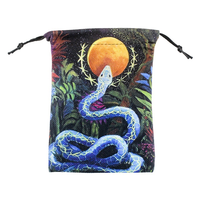 2023 Printed Tarot Velvet Bag Crystal Small Object Stone Dice Drawstring Bag Table Game Storage Pocket