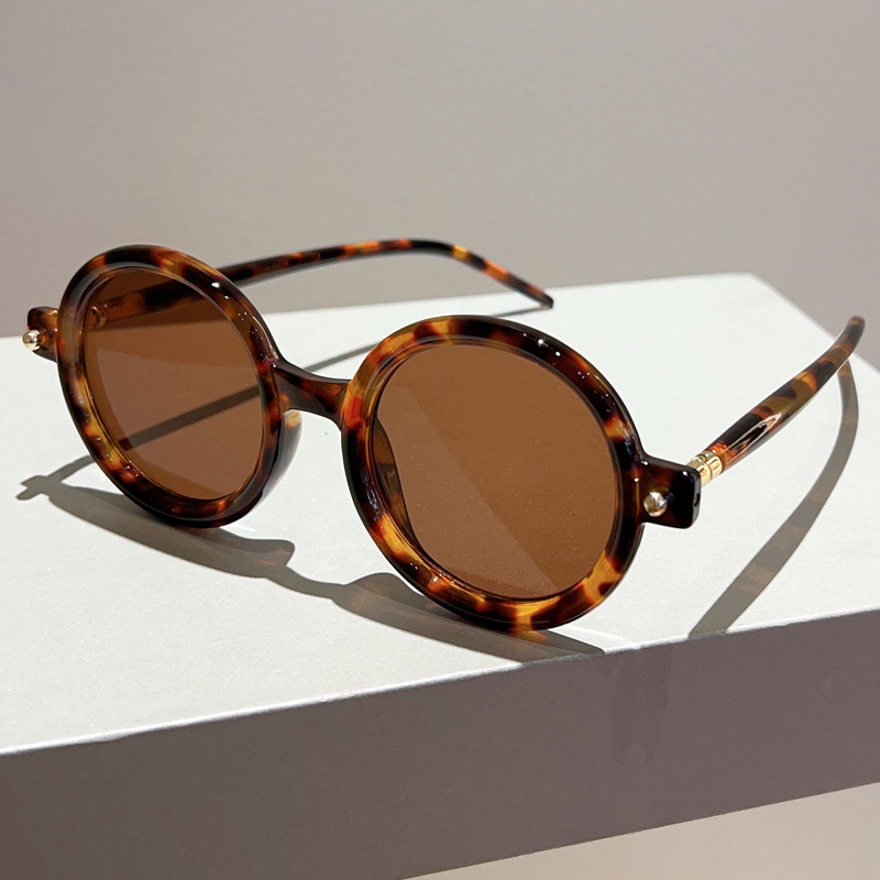 Picture of 2023 new retro literary tremolo with round frame sunglasses Europe and the United States anti-ultraviolet sunglasses cross-border wholesale