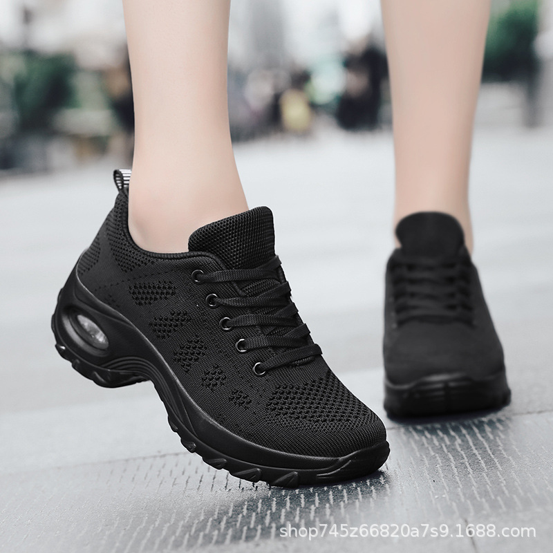 Picture of White Dance Shoes Dancing Shoes Square Dancers Soft Sole Running sneaker Lightweight Air Cushion Ghost Step Dancing Shoes New