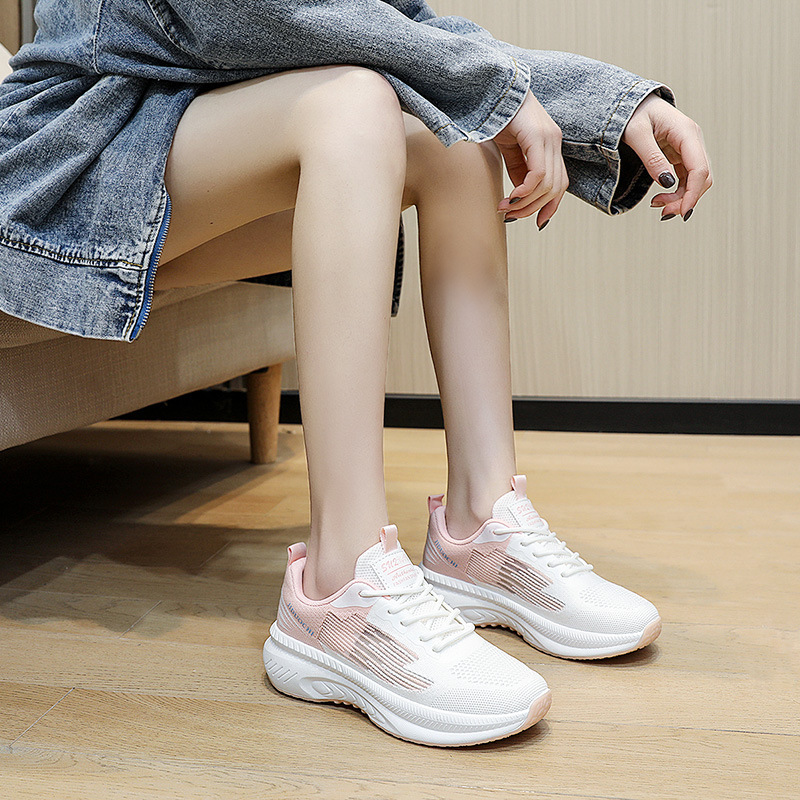 Picture of Women's Shoes, Casual Shoes, White Shoes, Foreign Trade Fly-Knit Running Shoes, Fashionable Spring New Breathable Casual Sports Shoes for Women