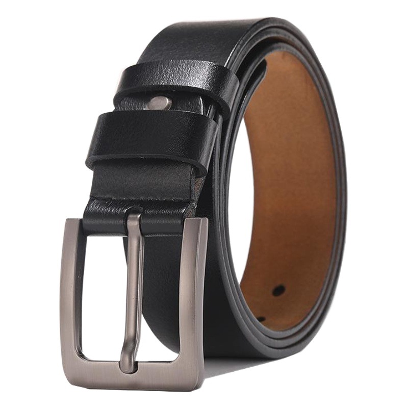Two-layer cowhide lengthening fat man fat guy casual leather cowhide belt men's pin buckle eye belt men's pants belt