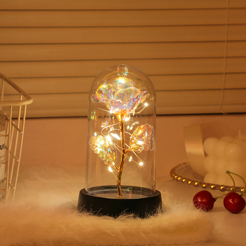 Picture of Immortal bouquet rose night light ornament bedroom decoration birthday gift for girlfriend girl children student Qixi Festival