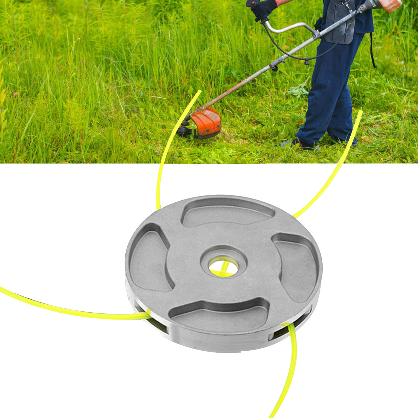 Four-hole eight-hole aluminum plate lawn mower trimmer wear-resistant nylon rope weeding lawn mower accessories cutting head