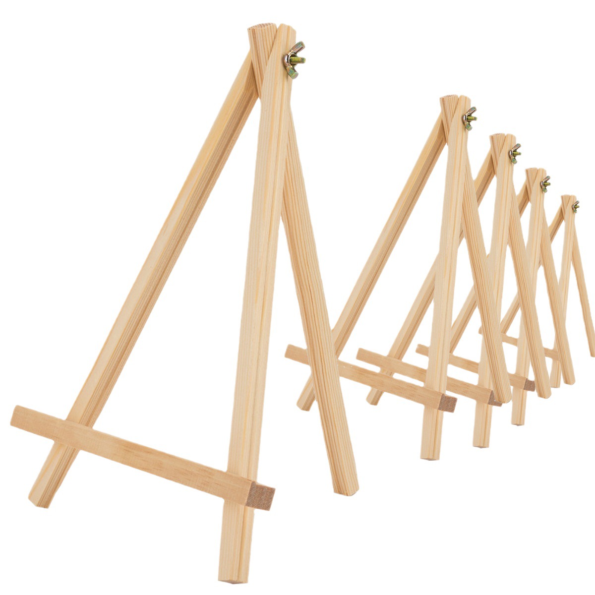 Picture of 18*24 easel thread foldable easel wooden triangle bracket desktop painting display stand factory direct sale