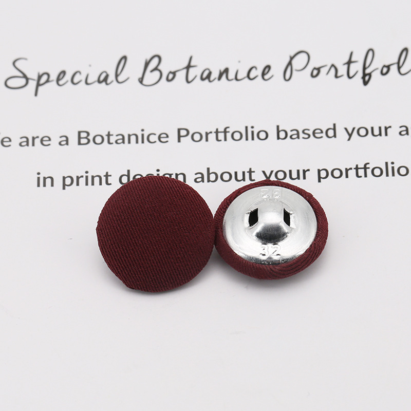 Picture of Colorful Round Cloth-Covered Buttons Woolen Outwear Outwear Cloth-Covered Buttons Shirt Shirt Buttons Windbreaker Cloth-Covered Buttons
