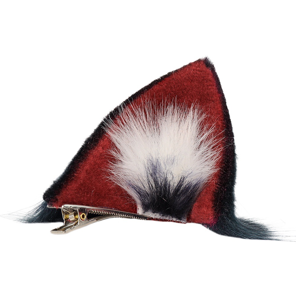 Simulation Plush Beast Ear and Tail cosplay Texas Wolf Ear Hairpin Wolf Tail Accessories Comic-Con Props