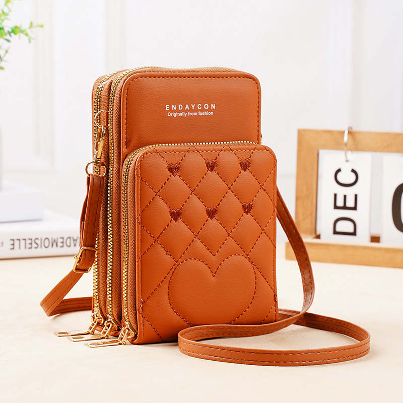 Picture of New Large Capacity Multi-functional Fashionable Simple Shoulder Bag Crossbody Three-layer Zipper Mobile Phone Bag Women's