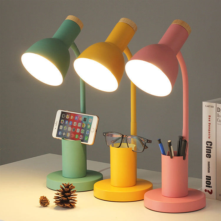 Ins Style Nordic Modern Simple Table Lamp Bedroom Bedside Lamp Dormitory Desk Reading Eye Protection Night Light Cross-border Exclusive