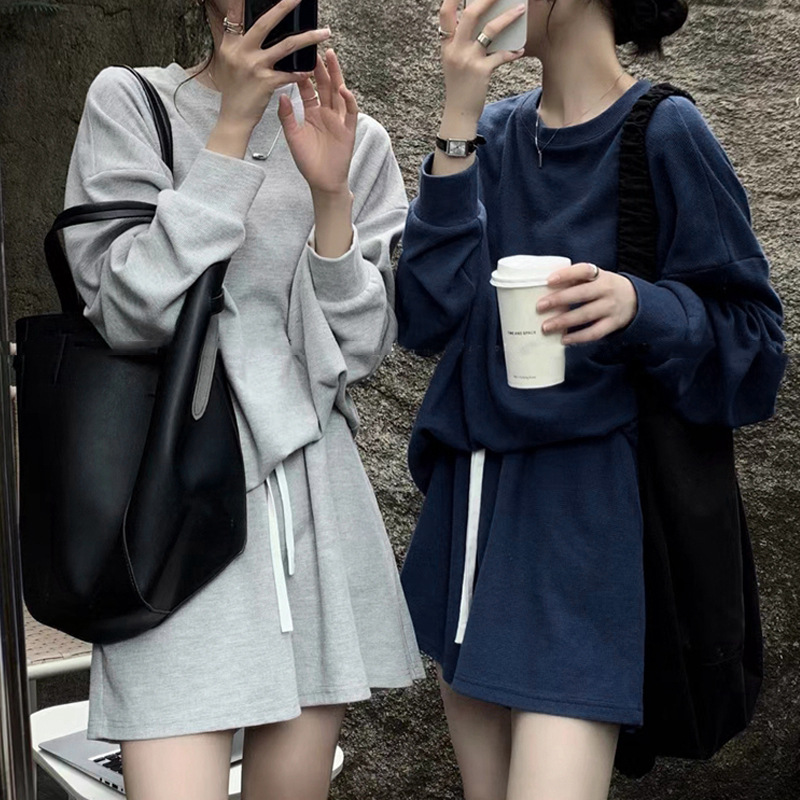 Cross-border Hong Kong Style chic Western Style Suit Women's Loose Slimming Long-sleeved Top Shorts Small Two-piece Fashionable Hair Suit