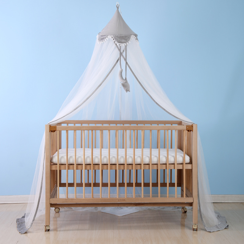 Picture of Baby Crib Mosquito Net with Bracket Kidsren's Bed Mosquito Net Cover Baby Bb Newborn Floor Clip-Type Anti-Mosquito Encryption Universal