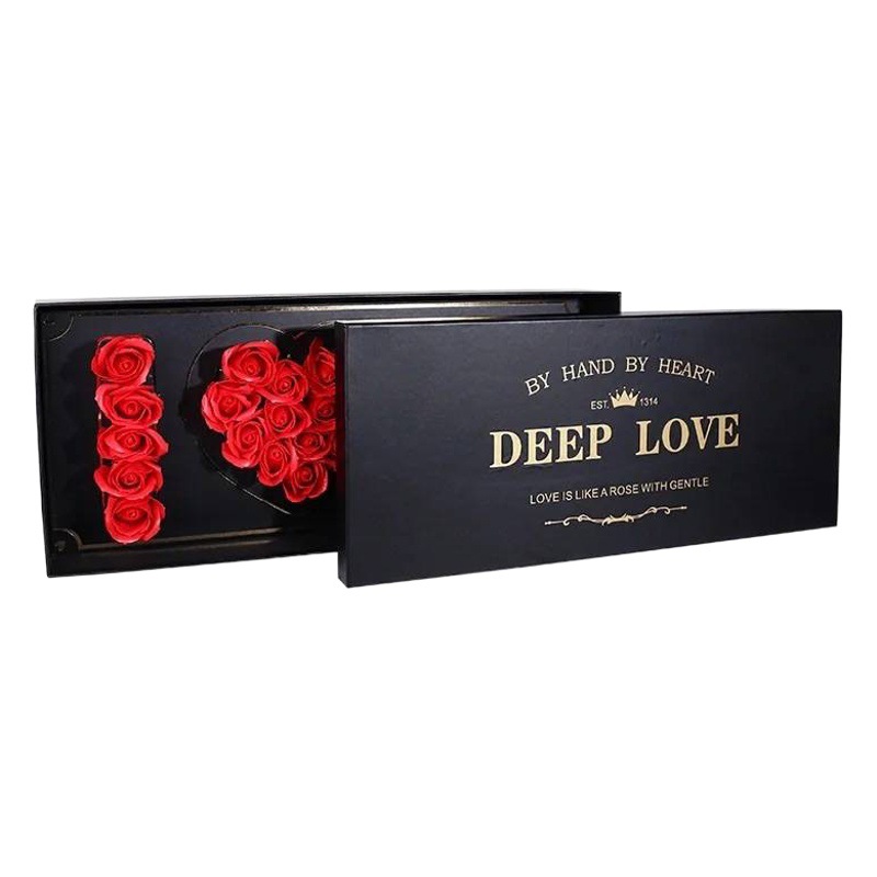 Flower companion shadow heart language wish box LOVE with mud gift box bouquet waterproof box rose box flower packaging materials gift box