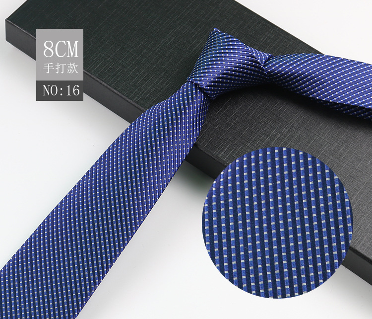 Picture of Men's Tie Business Shirt Stripesd Security Professional Formal Wear Wholesale Plus Logo Manufacturer 8cm Hand-Made