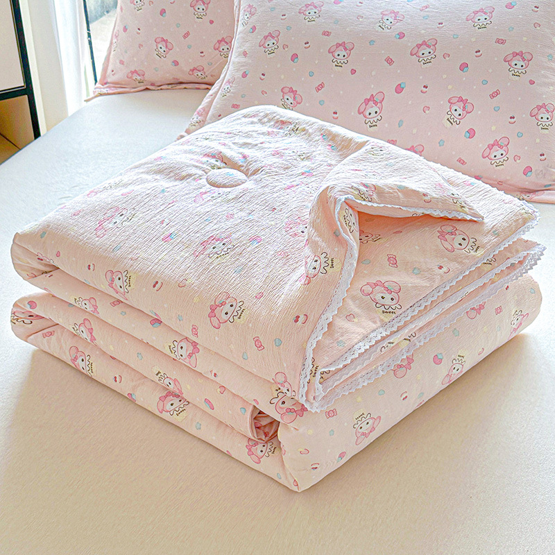 Class a Aerobic Summer Quilt Soy Fiber Student Dormitory Summer Cool Quilt Washed Cotton Air Conditioning Quilt Manufacturer Wholesale Gift Quilt