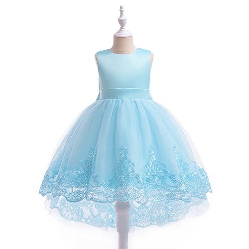 European and American New Girls' Dress Tail Ponte Dress Children's Stage Catwalk dress Birthday Banquet Dress