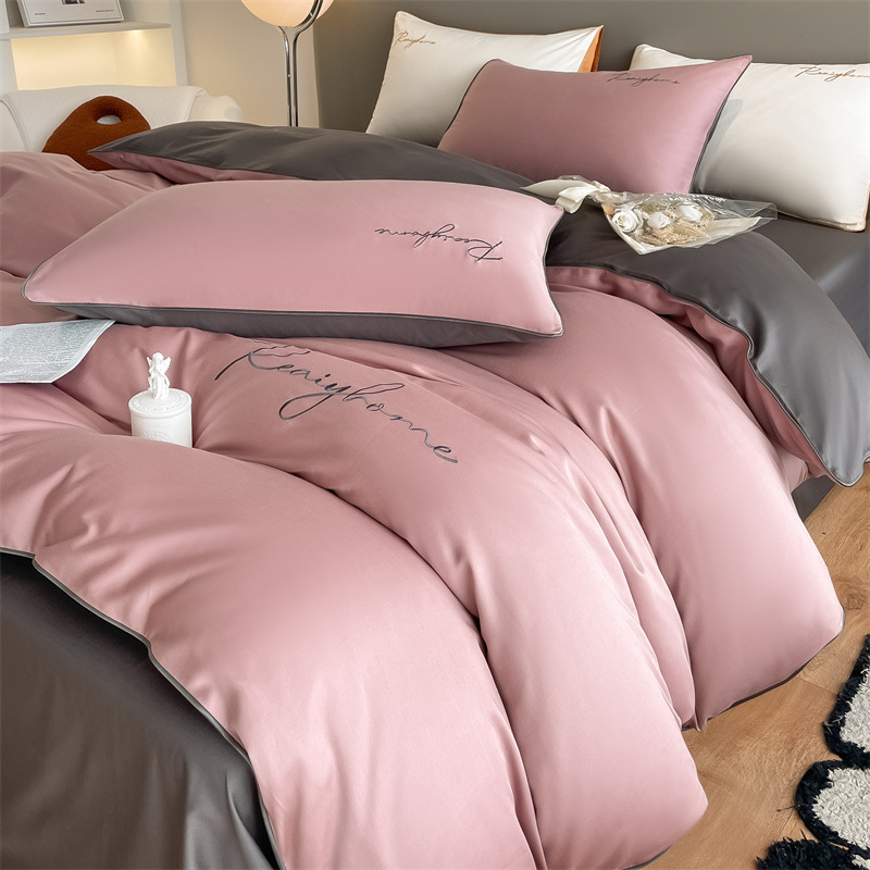 Picture of Light luxury 120 long-staple cotton quilt cover single piece pure cotton quilt cover solid color double-piece quilt cover Nantong bedding