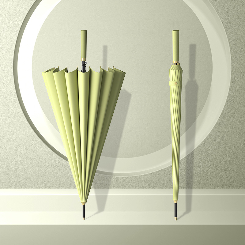 Picture of 24-bone umbrella automatic umbrella large oversized factory large wholesale straight rod long handle umbrella sunny and rainy dual-use printed logo