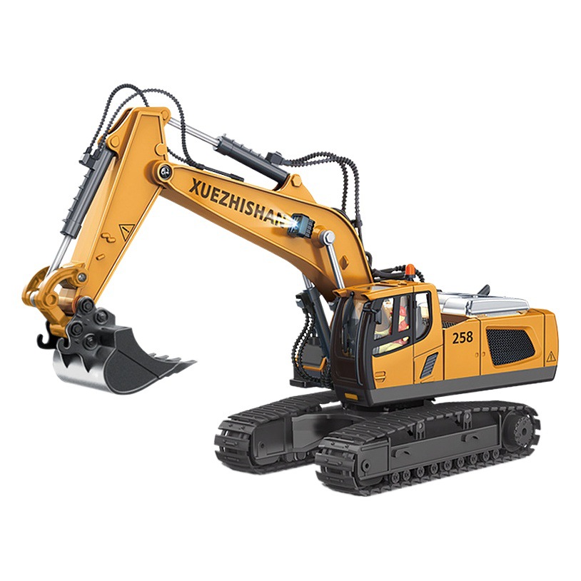Cross-border 2.4g children's simulation alloy engineering vehicle boy remote control excavator bulldozer dump truck model toy