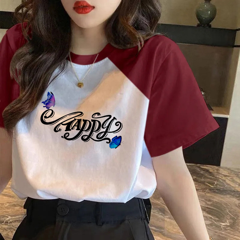 2024 Summer New Cotton White Short-sleeved T-shirt Women's Loose Half-sleeved Design Sense Niche Bottoming Top Ins Trendy