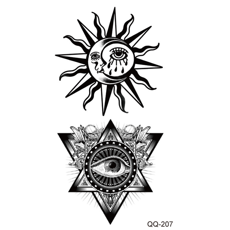 Picture of New waterproof small fresh tattoo stickers color black and white 1000 can be any combination of manufacturers wholesale
