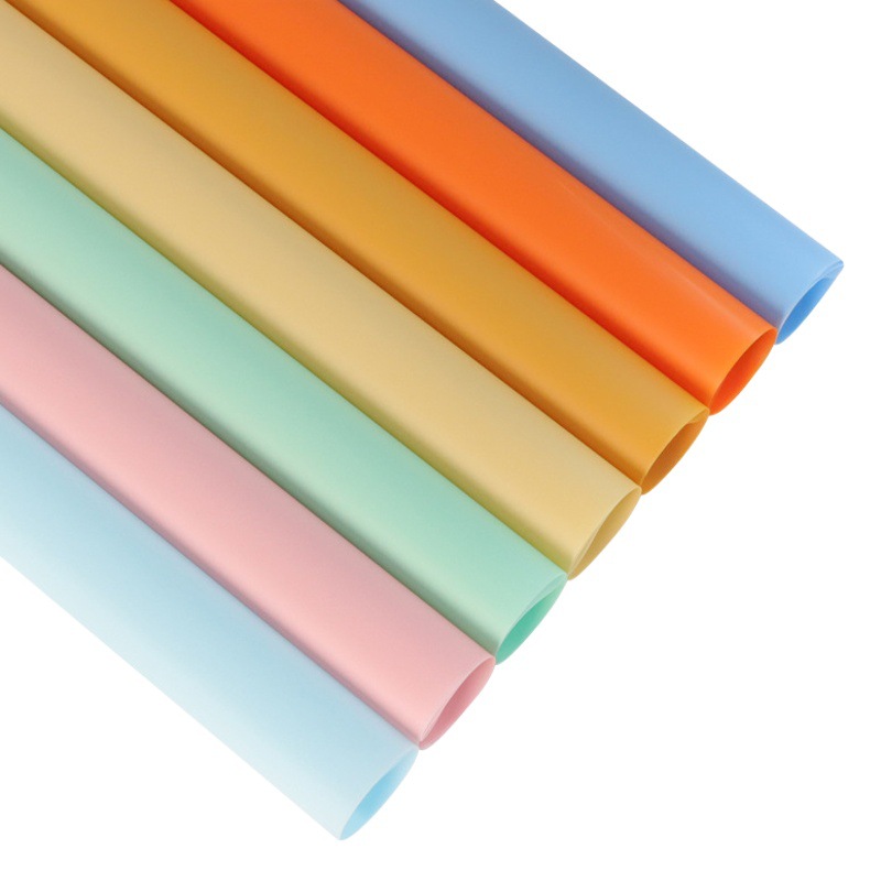 Korean plain paper in stock wholesale flower bouquet wrapping paper solid color waterproof matte paper flower shop floral DIY bag flower paper