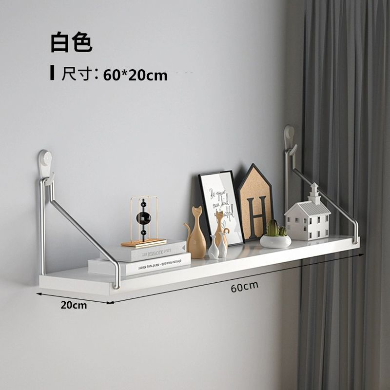Picture of No-Drill Wall-Mounted Wrought Iron Living Room Entrance Wall Decoration Bedroom Wall Bookshelf Single Shelf Wall Storage Rack