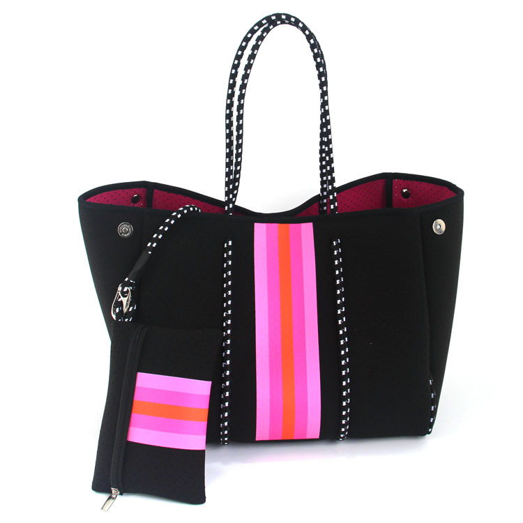 Picture of Diving Material Perforated Beach Bag European and American Fashion Portable Shoulder Strap Mother Bag Outdoor Casual Bag Portable Women's Bag for Women
