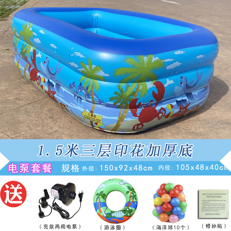 Picture of Inflatable Swimming Pool for Children Thickened Household Extra Large Baby Baby Adult Bath Pool Foldable