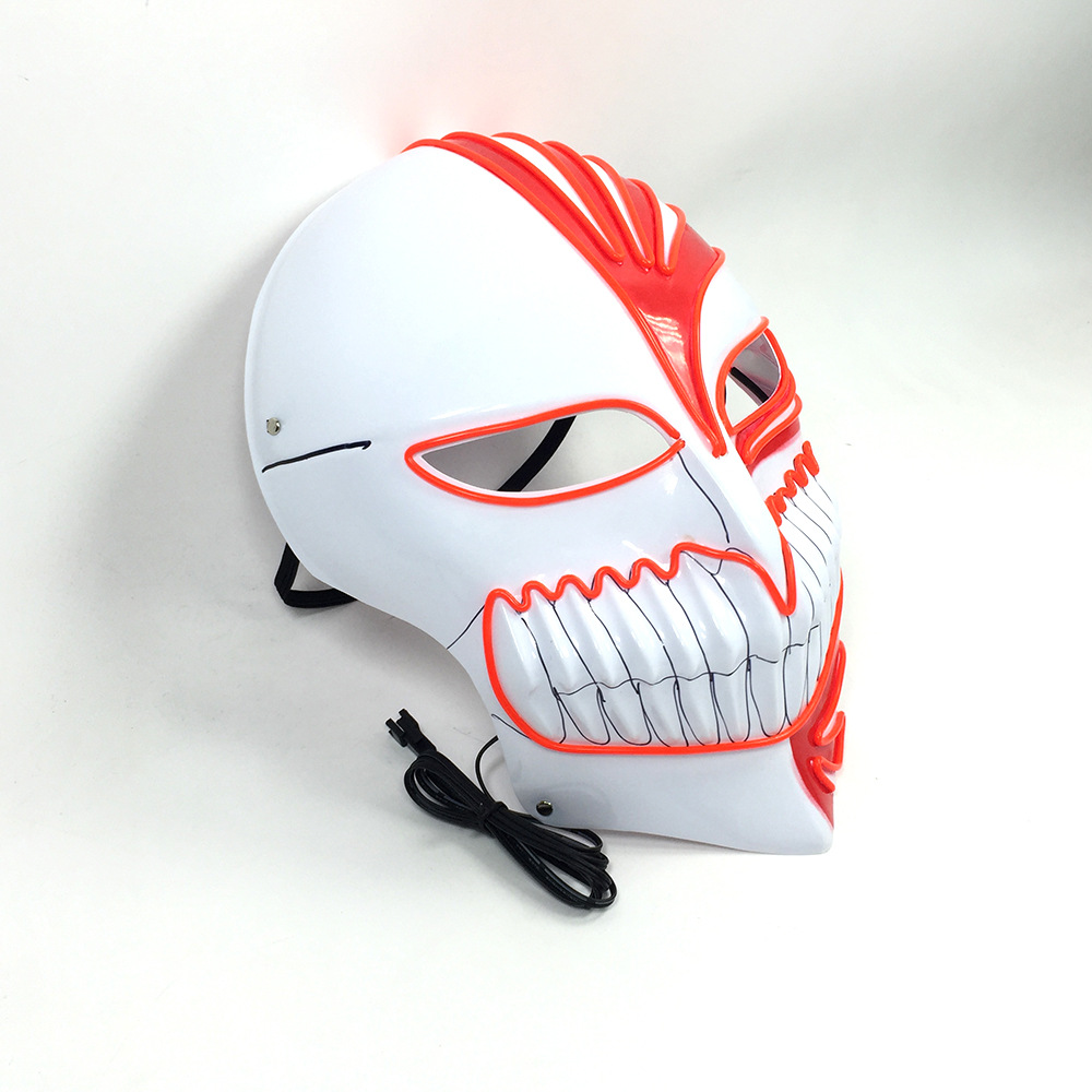 Picture of Halloween Masquerade Luminous Mask Bar Party Death Cold Light Mask El Cold Light Luminous Mask