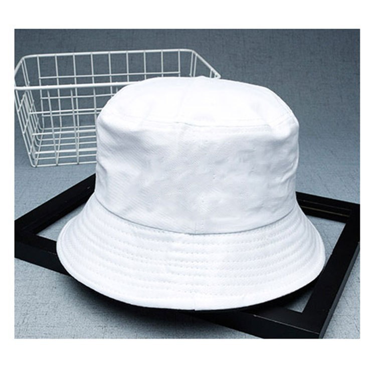 Picture of Cross-border adult fisherman hat solid color custom logo embroidery printing fisherman hat sunshade light plate custom basin hat