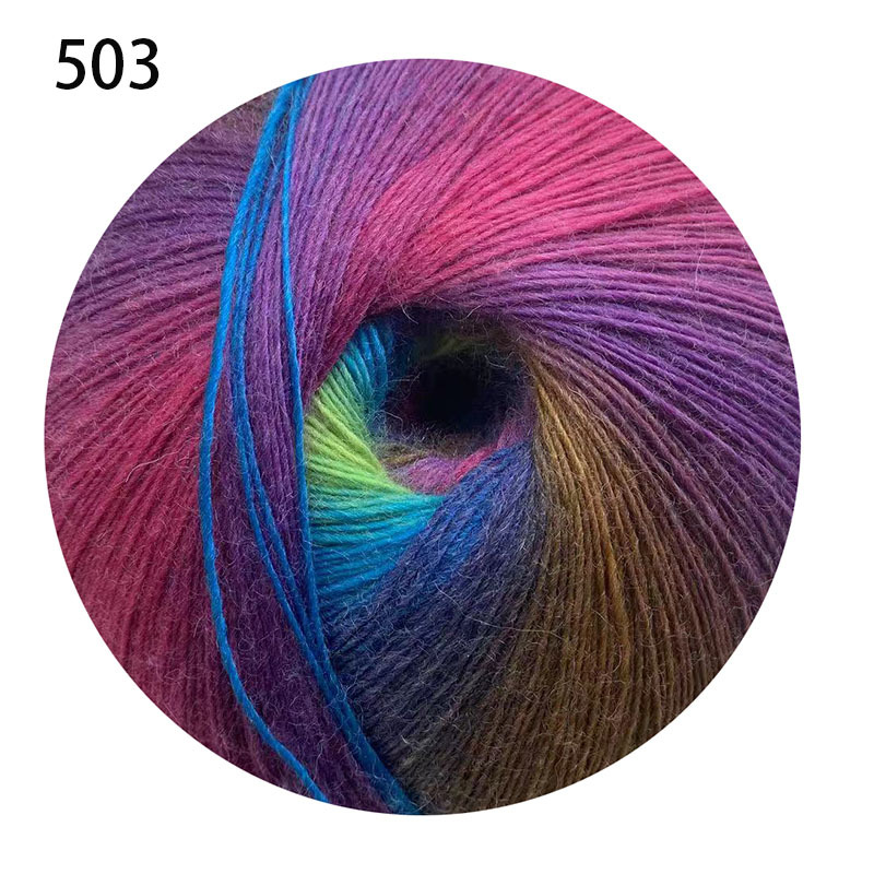 Picture of 1000 m Magic Ball Rainbow Wool Wool Wool Hand-Woven Crochet Shawl Hat Scarf Coat Coarse Baby Wool Ball
