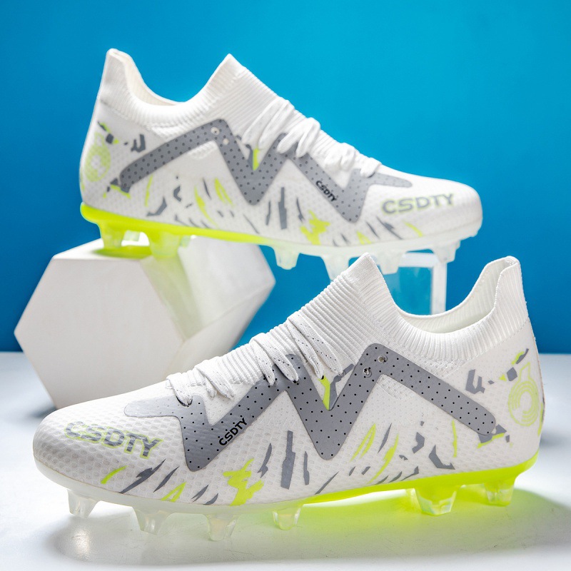 Cross-Border Export World Cup Adult Women's Football Shoes Students Grass Long Nails Ag Broken Nails Tf Training Sports Shoes for Men and Women