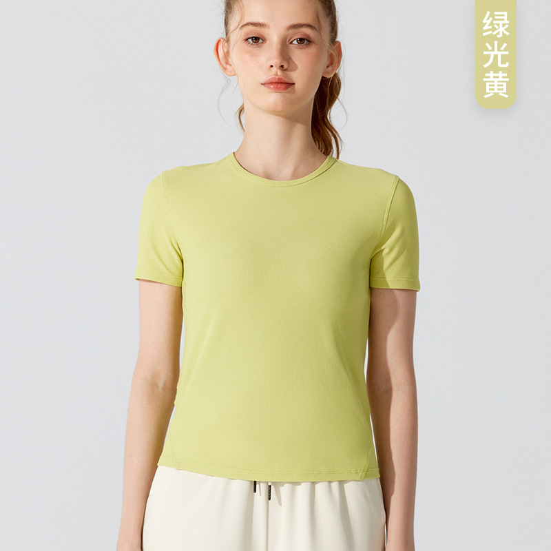 Picture of Big Sale Yoga Wear Women's Summer Sports Tops Short-Sleeved T-Shirt Running Pilates Training Clothes Backless Fitness Cover-Up