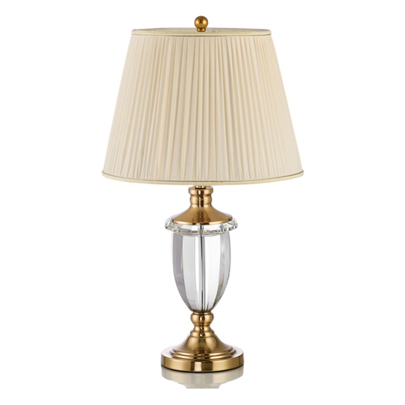 Simple modern American fashion crystal glass rod design model room living room hotel lobby Villa decorative desk lamp