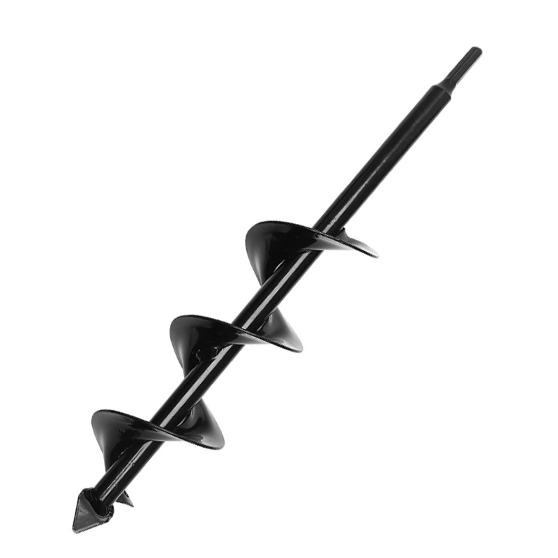 Picture of Factory Garden Garden Soil Loosening Lilac Flower Twist Drill Digging Planting Tool Alloy Ground Drill Spiral Drill Bit Accessories