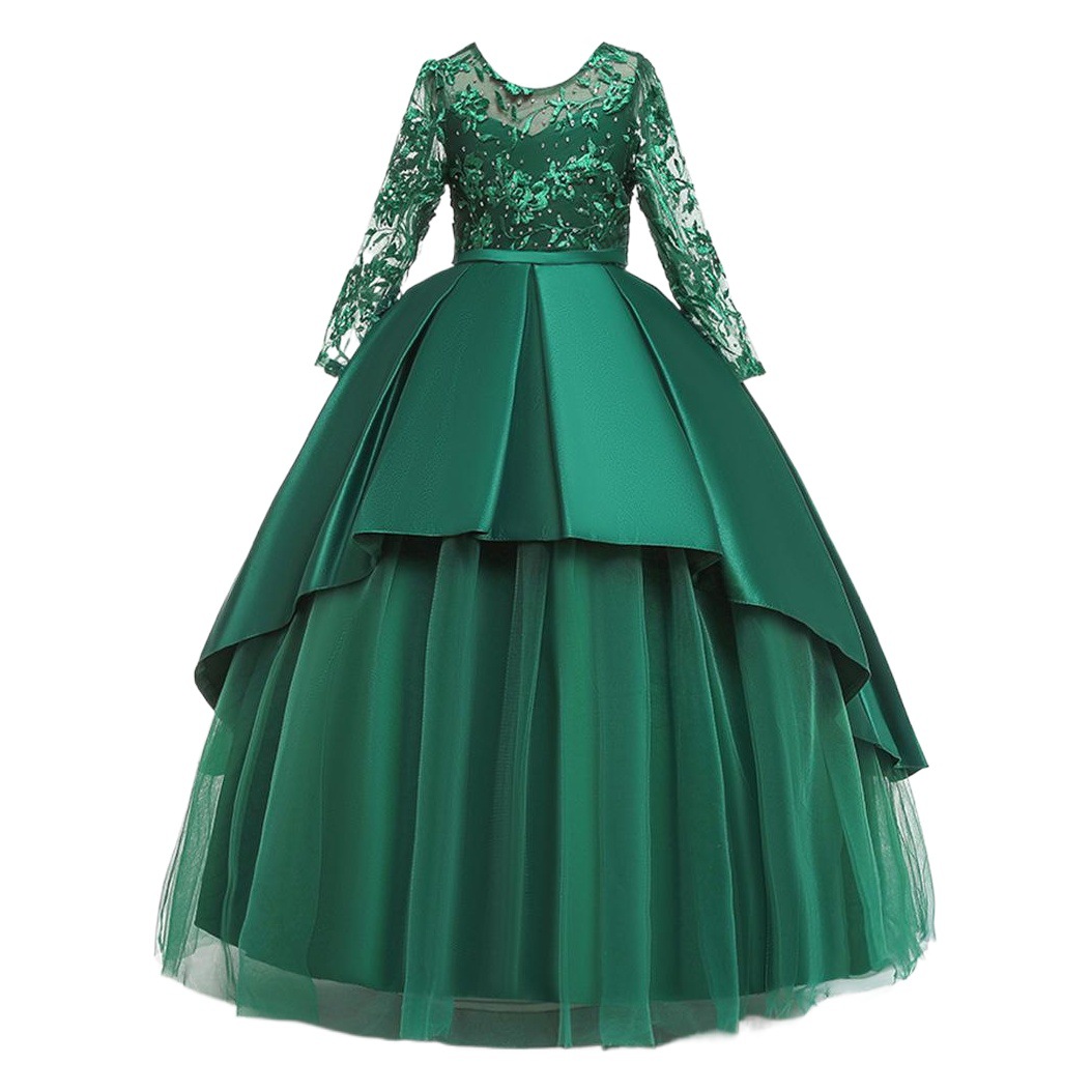 Girls Dress 2025 New Princess Dress Fluffy Flower Girl Wedding Dress Kidsren's Evening Dress Host Piano Performance Clothing
