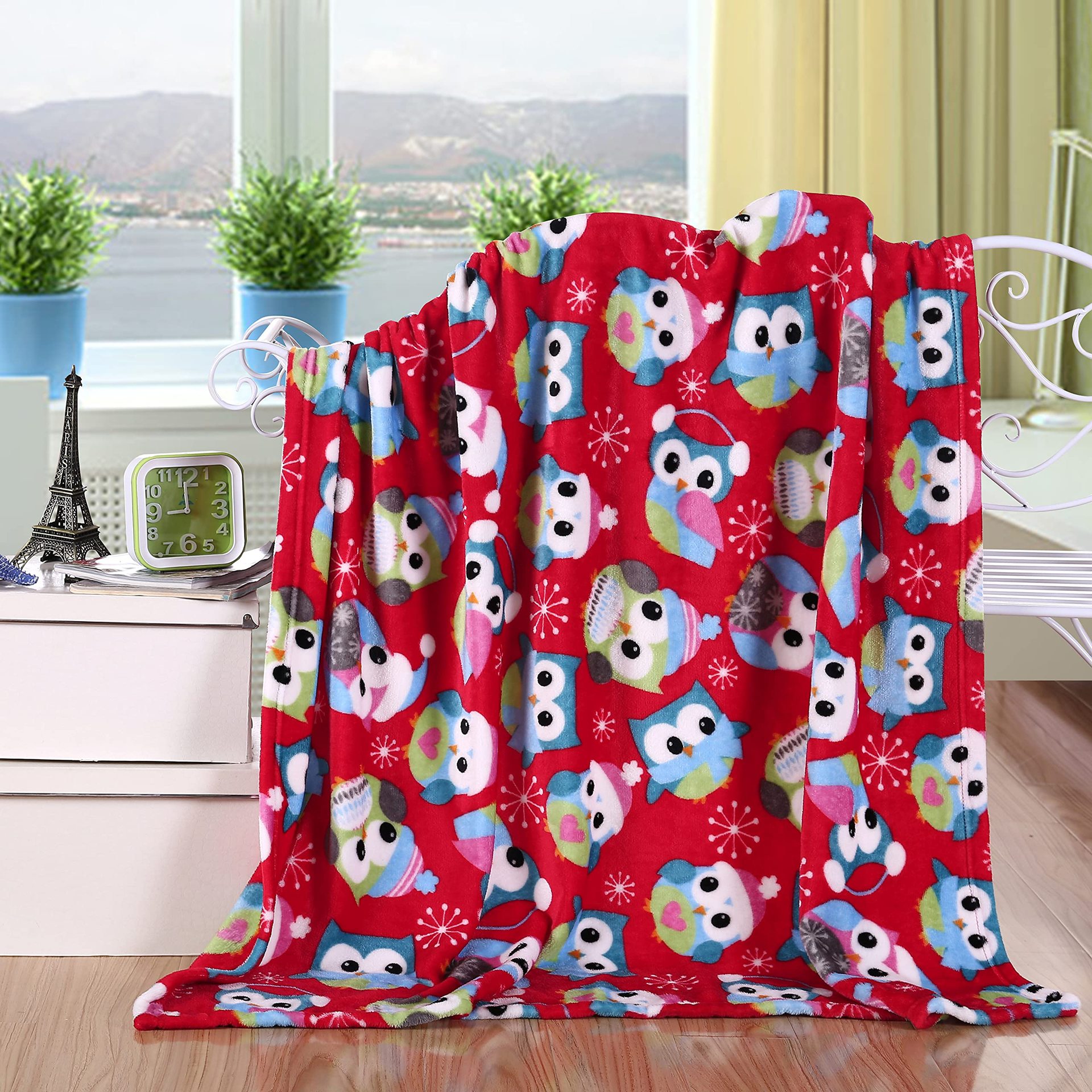 Picture of Christmas atmosphere winter snowman blanket soft and comfortable flannel warm home essential blanket holiday gift