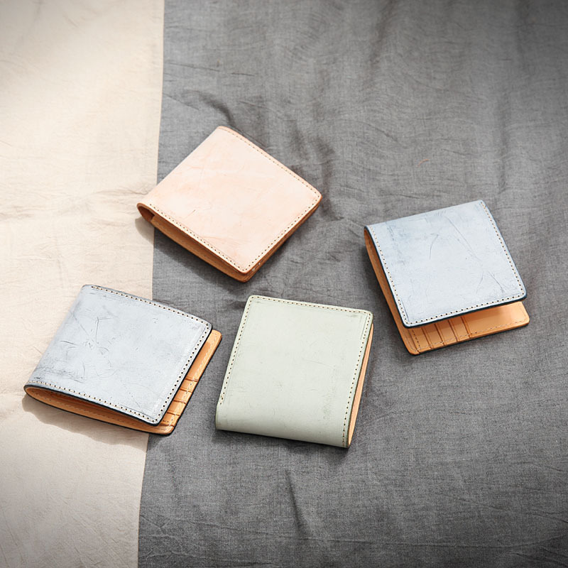 2025 New Genuine Leather Wallet Wholesale, Matte Wax Top-Layer Cowhide Wallet, Short Style Vegetable-Tanned Leather Wallet, Exclusively for Cross-Border Sales