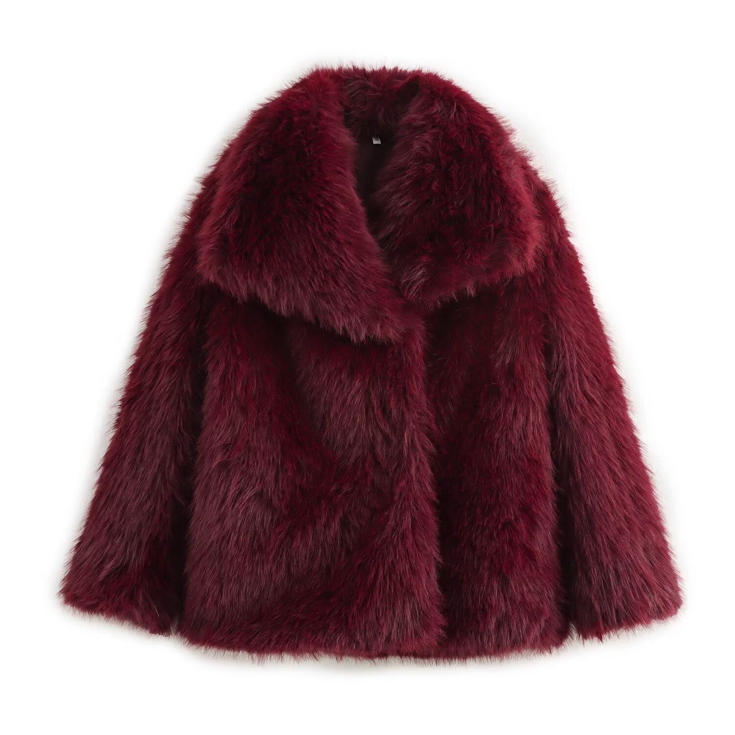 Picture of European and American Style 2024 Winter New Faux Fur Large Lapel Loose Long Sleeve Luxury Thickened Warm Women's Coat