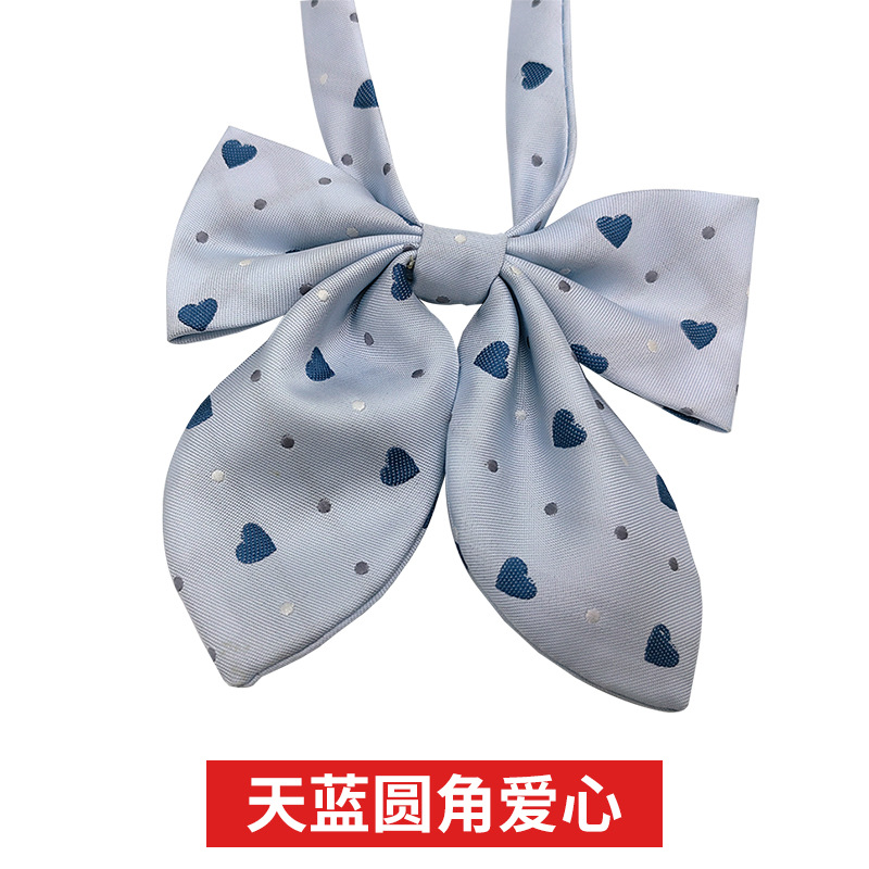 Picture of JK Fresh Japanese Style Knot-free Bow Tie Women's Bow Pointed Dot Pattern Shirt Collar Flower Academy Style Decoration