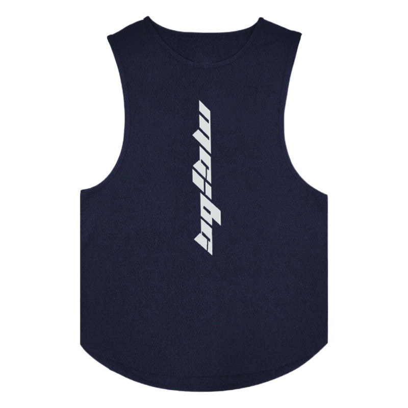 Trendy Brand Quick-drying Sports Vest Sleeveless Muscle Training Summer Fitness Running Moisture Wicking New T-shirt