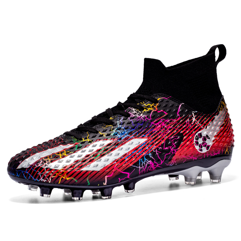 Cross border high top football shoes spikes broken nails competition training shoes children boys and girls teenagers Football Shoes