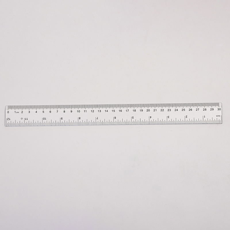 Picture of 30cm Plastic Ruler 21.5cm Cm Straight Ruler Transparent Advertising logo