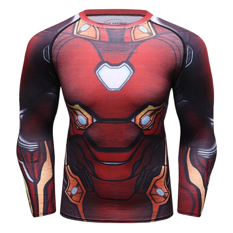 2018 New Men's workout clothes basketball running training elastic compression quick-drying clothes sports long-sleeved T-shirt men