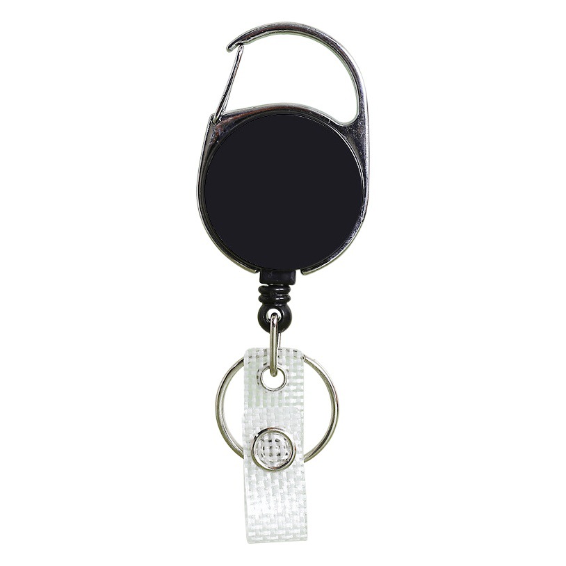 Retractable Full Plane Printing Easy Pull Buckle Metal Back Clip Plastic Frosted Telescopic Buckle Card Cover Anti-loss Buckle Easy to Pull