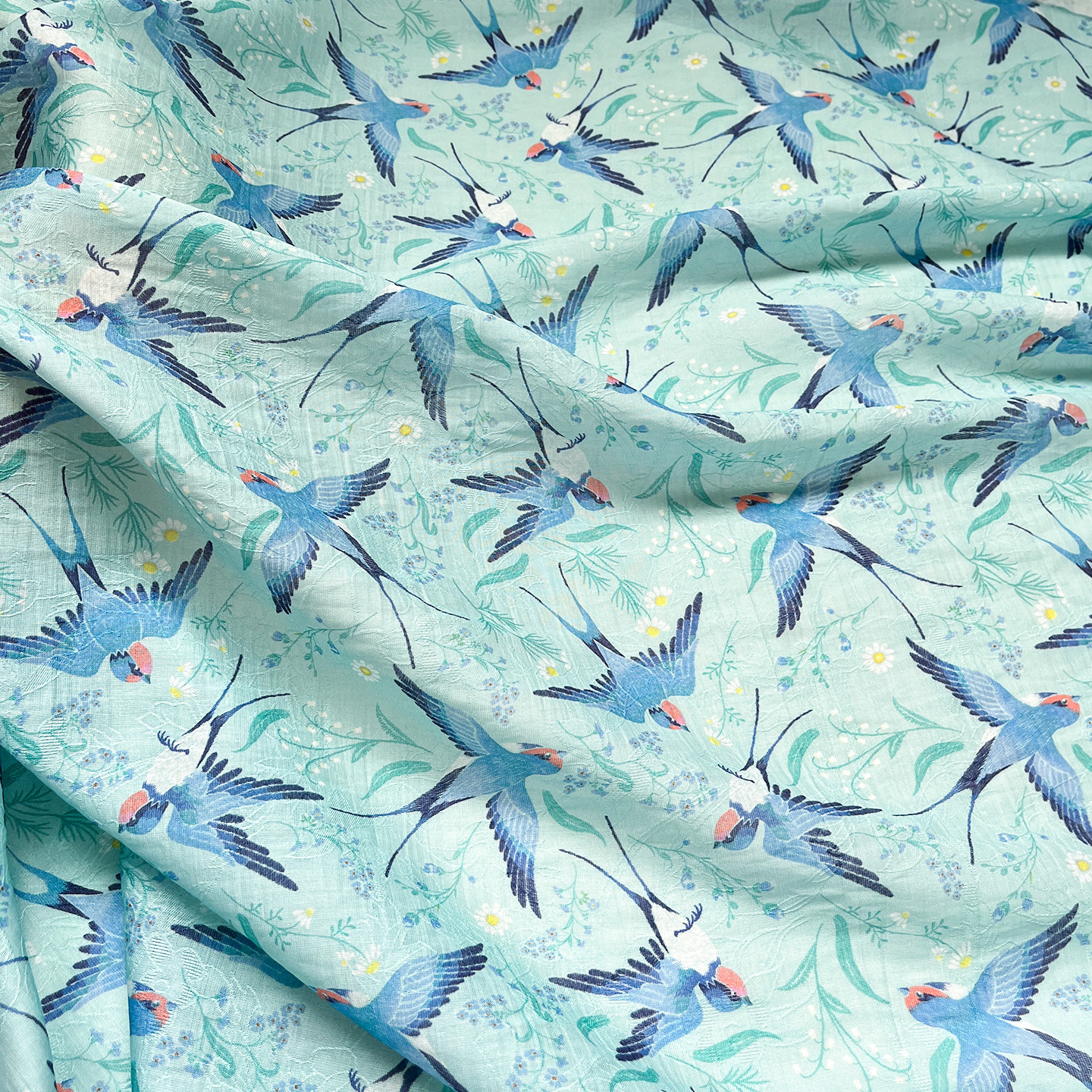 Tencel Jacquard Fabric with Floral Pattern, New Chinese Style Hanfu Cheongsam Dress Fabric, 1.5m Width