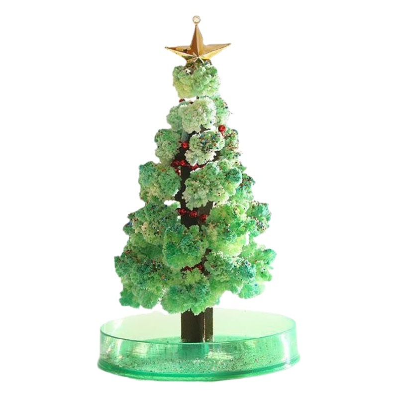 Paper tree flowering Christmas tree children's toy Christmas gift magical watering growth creative magic crystallization flowering tree