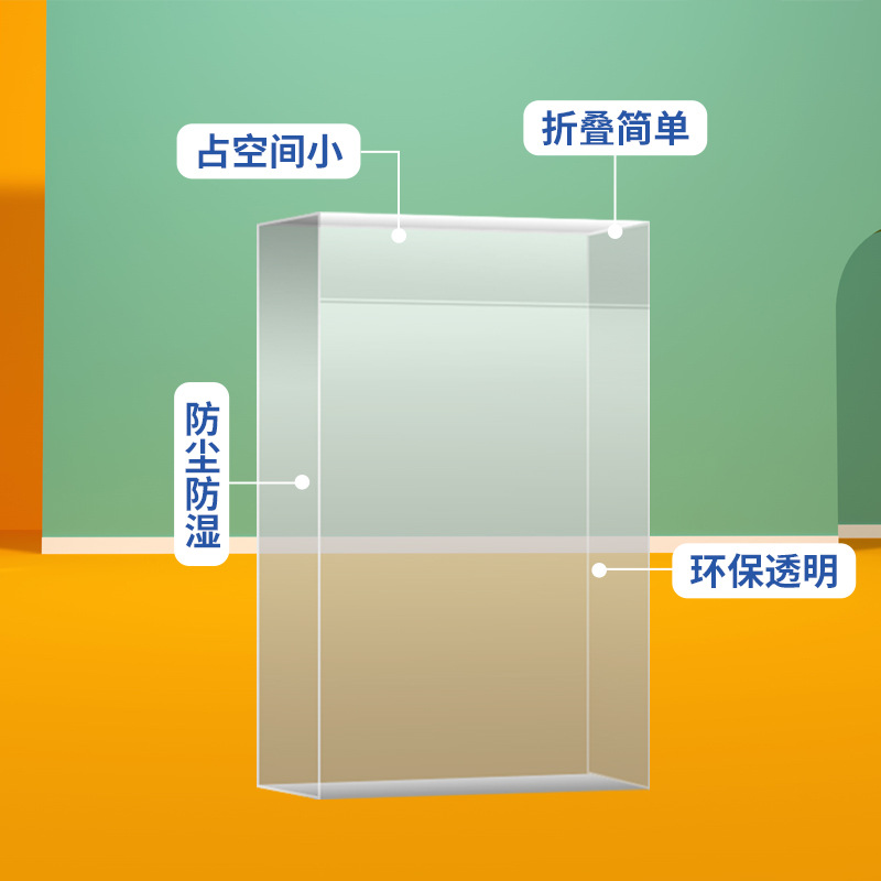 Picture of Transparent Plastic Box Poker Box Flash Card Ultraman Card Business Card Storage Bank Card Collection Card Bicycle