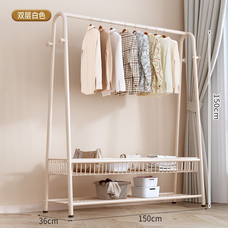 Picture of Hanging clothes rack floor-to-ceiling bedroom household coat rack simple clothes hanger drying rack indoor storage rack cooler pole