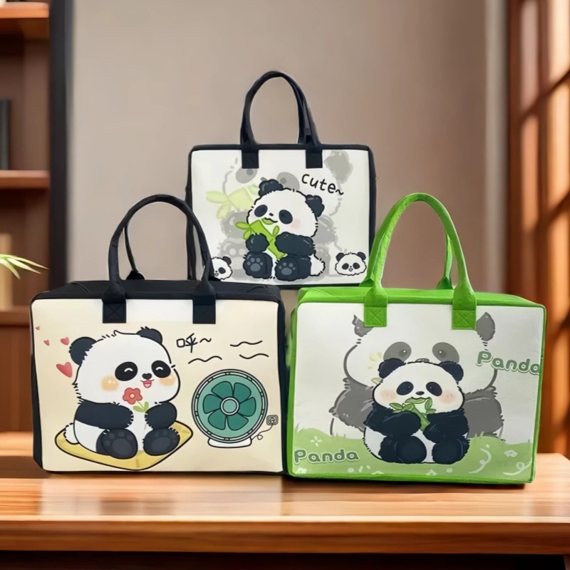 New Cartoon Felt Bag Handbag Travel Bag Storage Bag Cute Fashion Student Luggage Oversized Handbag