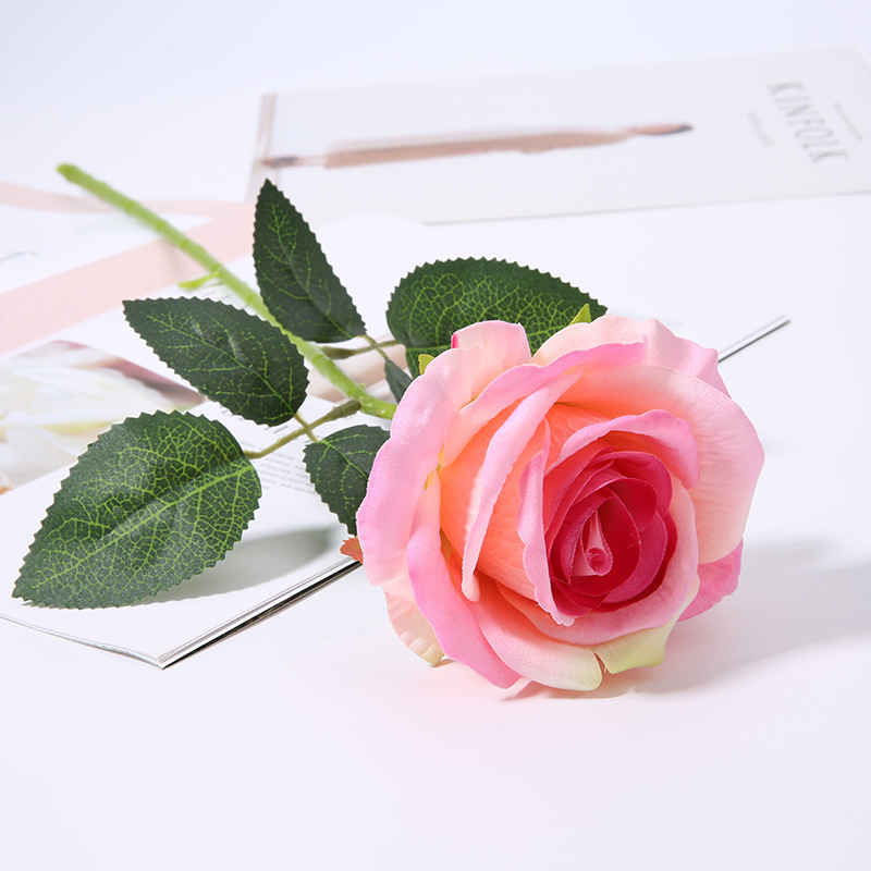 Picture of Cross-Border Supply Velvet Rose Home Decoration Wedding Bouquet Gothic Halloween Black Rose Simulated Rose